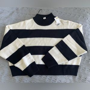H&M black and white striped sweater